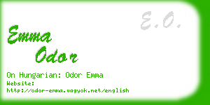 emma odor business card